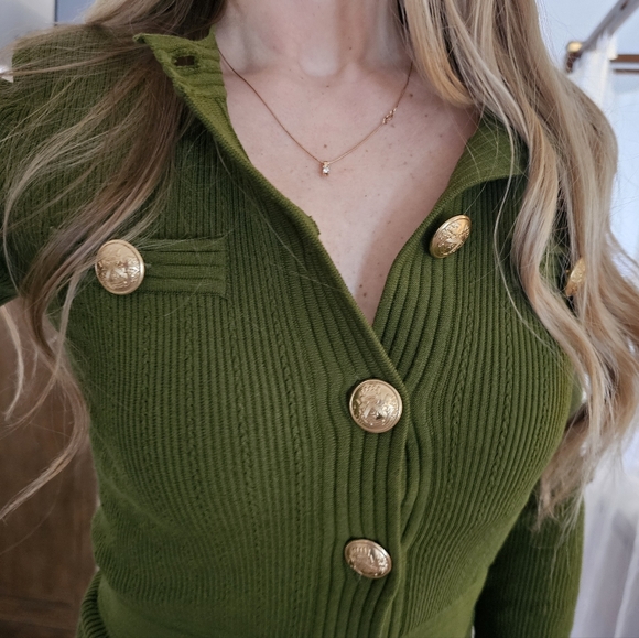 Express green skirt sweater set nwt XS bodycon - Picture 12 of 14